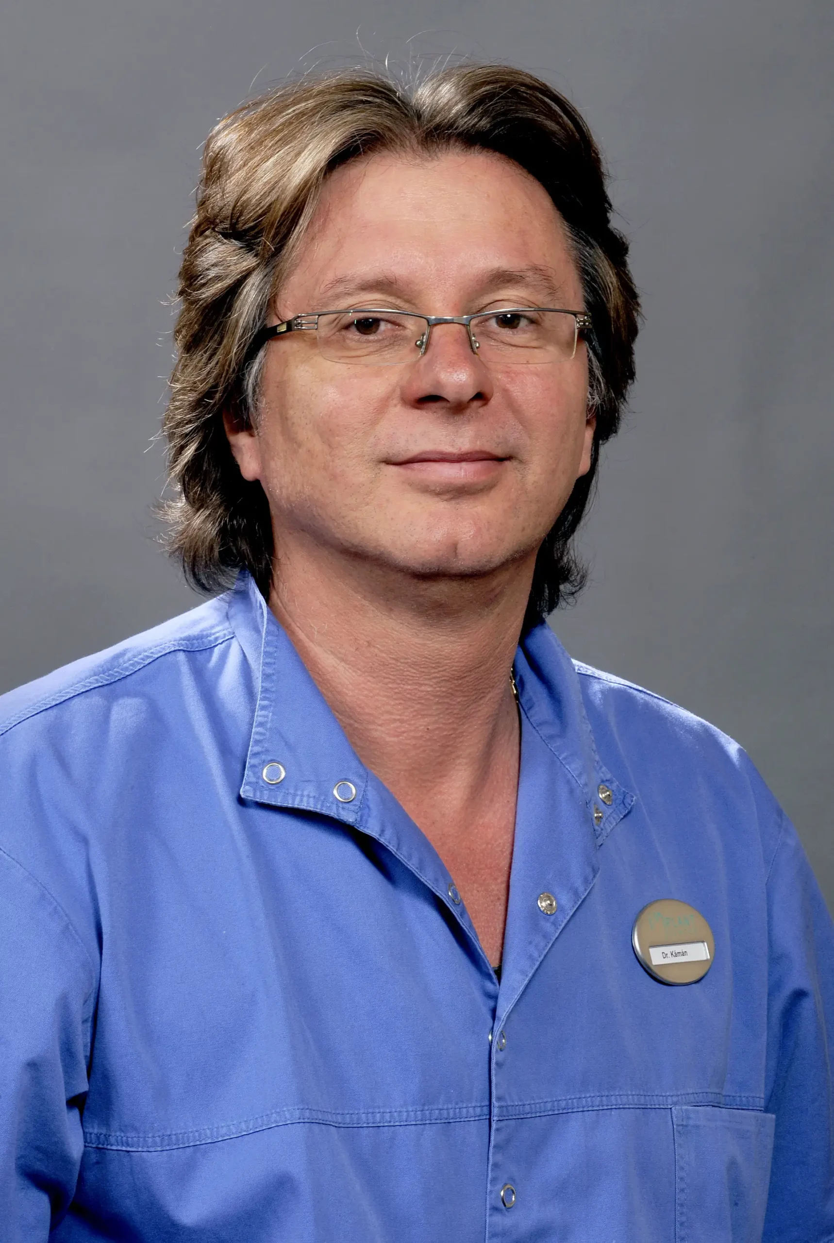 Dr Attila Kaman with patient